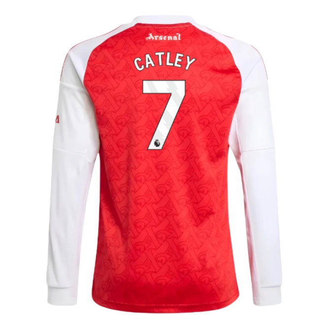 2025-2026 Arsenal Long Sleeve Home Shirt (Kids) (Catley 7) — Shop Now