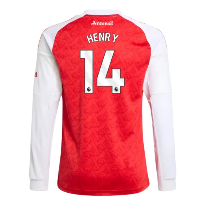 2025-2026 Arsenal Long Sleeve Home Shirt (Kids) (Henry 14) — Shop Now