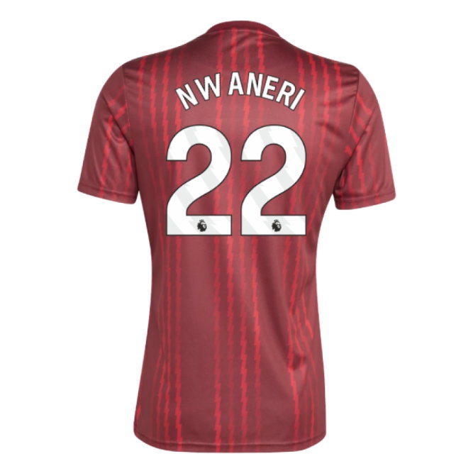 2025-2026 Arsenal Pre-Match Warm Up Shirt (Burgundy) (Nwaneri 22) — Buy Now
