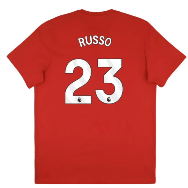 2025-2026 Arsenal Season Graphic Tee (Scarlet) (Russo 23) — Shop Now
