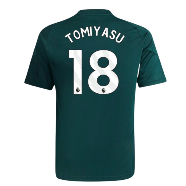 2025-2026 Arsenal Training Jersey (Aurora Ivy) - Kids (Tomiyasu 18) — Shop Now
