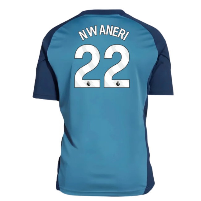 2025-2026 Arsenal Training Shirt (Blanch Blue) - Kids (Nwaneri 22) — Shop Now