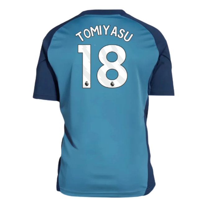 2025-2026 Arsenal Training Shirt (Blanch Blue) - Kids (Tomiyasu 18) — Buy Online