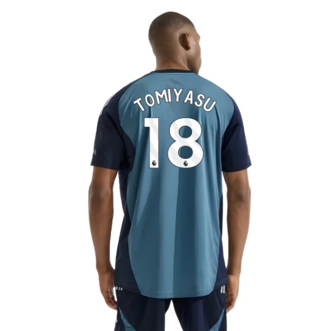2025-2026 Arsenal Training Shirt (Blanch Blue) (Tomiyasu 18) — Shop Now