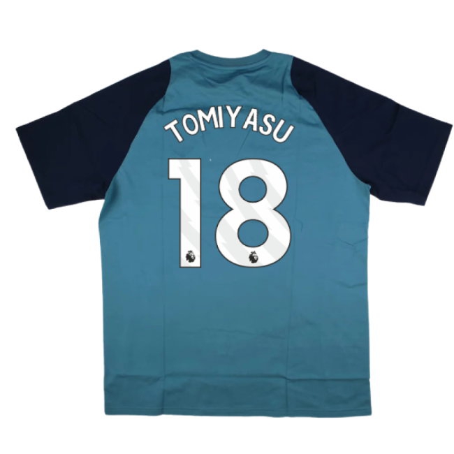 2025-2026 Arsenal Training Tee (Blanch Blue) (Tomiyasu 18) — Buy Online