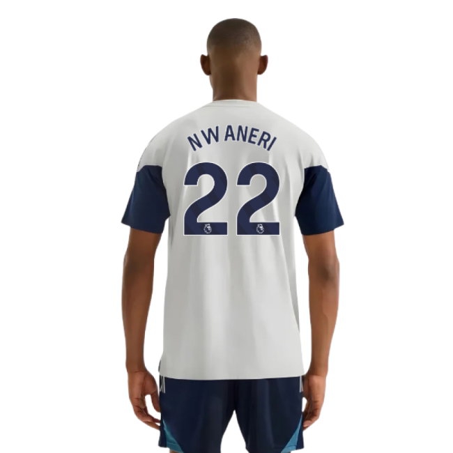 2025-2026 Arsenal Training Tee (Grey) (Nwaneri 22) — Buy Now
