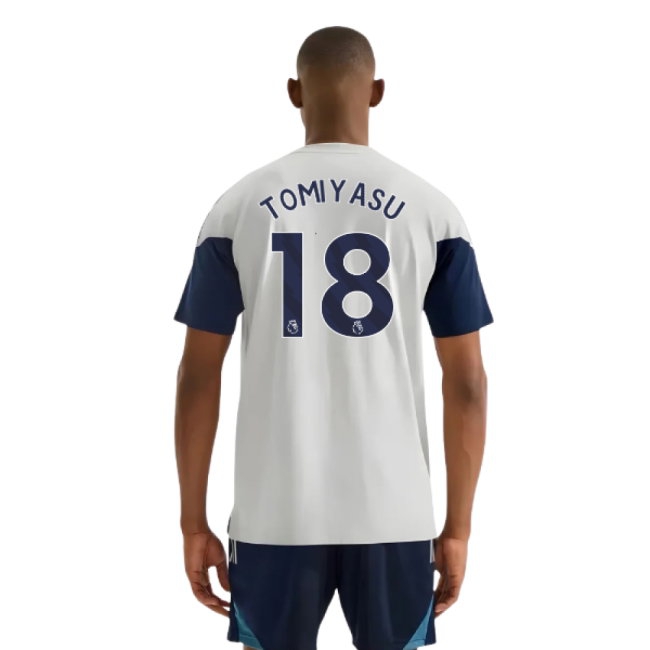2025-2026 Arsenal Training Tee (Grey) (Tomiyasu 18) — Buy Online