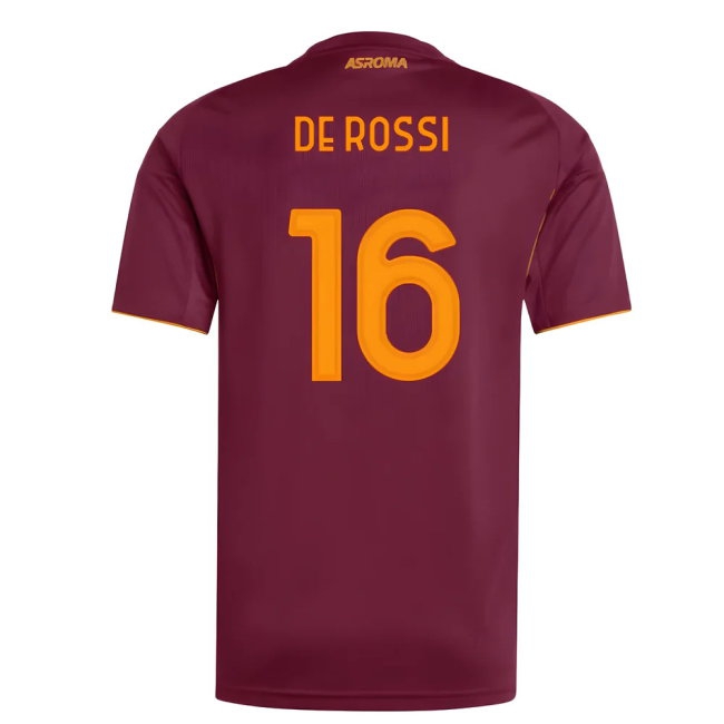 2025-2026 AS Roma Home Shirt (De Rossi 16)