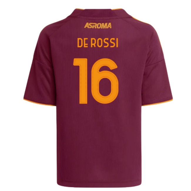 2025-2026 AS Roma Home Shirt (Kids) (De Rossi 16)