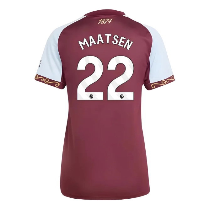 2025-2026 Aston Villa Home Shirt (Womens) (Maatsen 22) — Shop Now