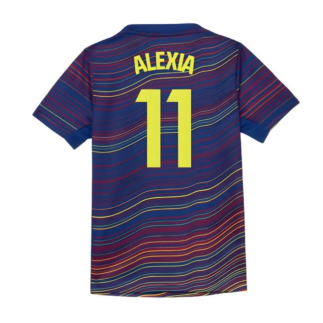 2025-2026 Barcelona Academy Pro Pre Match Shirt (Blue) - Kids (Alexia 11) — Buy Online