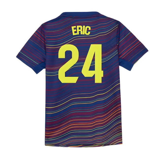 2025-2026 Barcelona Academy Pro Pre Match Shirt (Blue) - Kids (Eric 24) — Buy Online