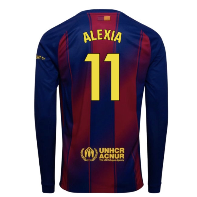 2025-2026 Barcelona Home Long Sleeve Shirt (Alexia 11) — Shop Now