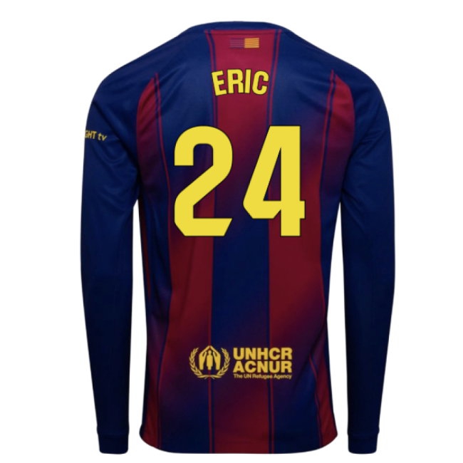 2025-2026 Barcelona Home Long Sleeve Shirt (Eric 24) — Shop Now
