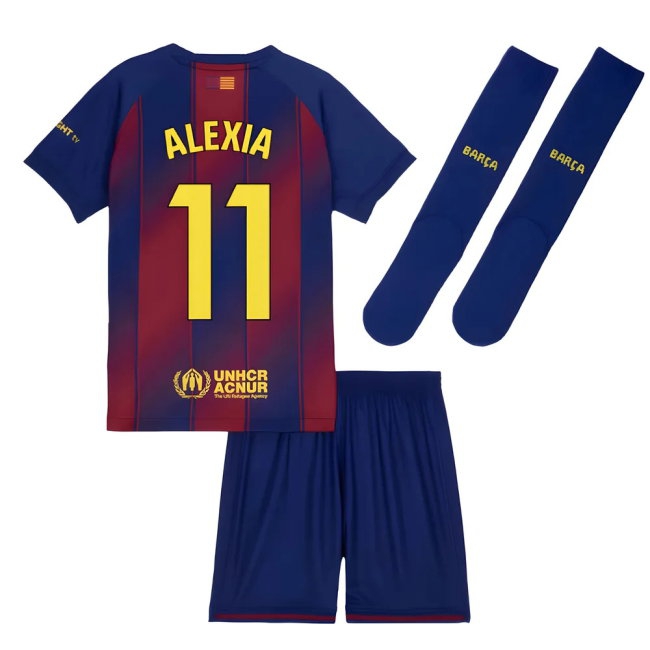 2025-2026 Barcelona Home Mini Kit (Alexia 11) — Shop Now