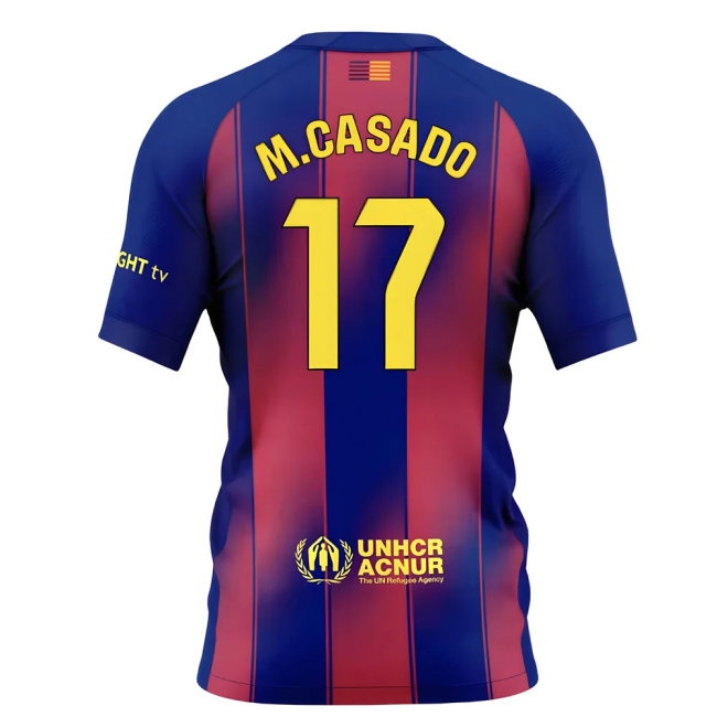2025-2026 Barcelona Home Shirt (Kids) (M.Casado 17) — Shop Online