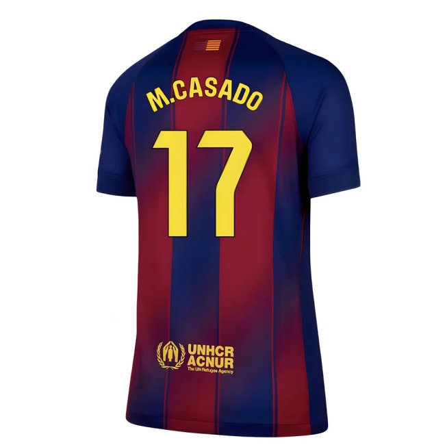 2025-2026 Barcelona Home Shirt (Womens) (M.Casado 17) — Buy Now