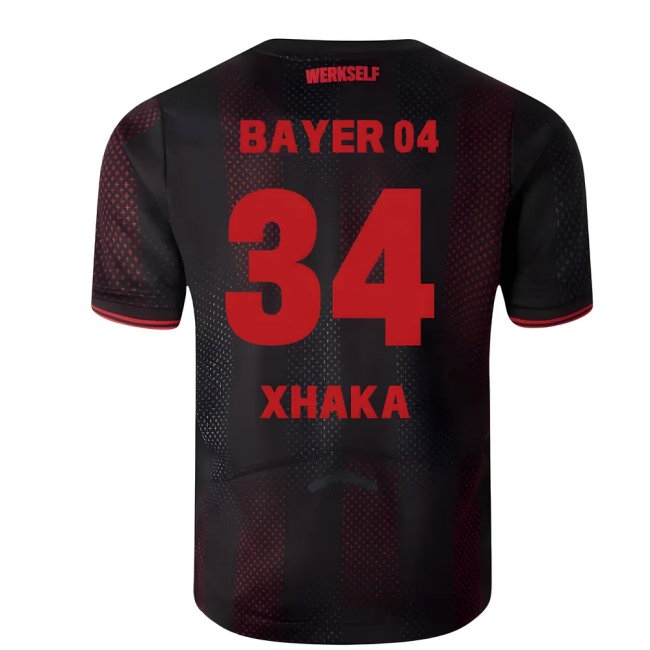 2025-2026 Bayer Leverkusen Home Shirt (Kids) (Xhaka 34) — Shop Now