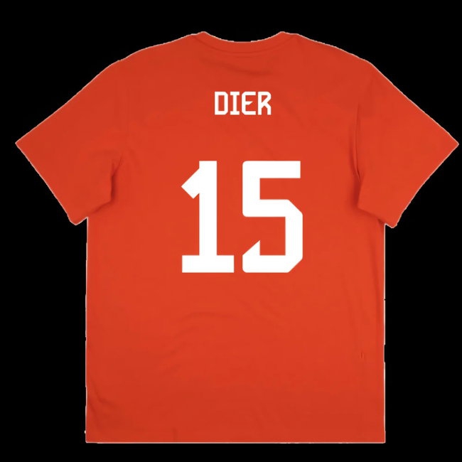 2025-2026 Bayern Munich Seasonal Graphic Tee (Red) (Dier 15) — Buy Now