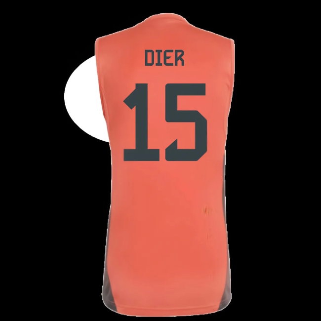 2025-2026 Bayern Munich Sleeveless Jersey (Easy Coral) (Dier 15) — Buy Now