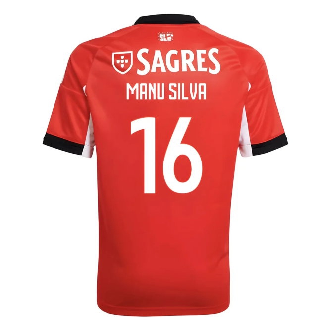 2025-2026 Benfica Home Shirt (Kids) (Manu Silva 16) — Shop Online
