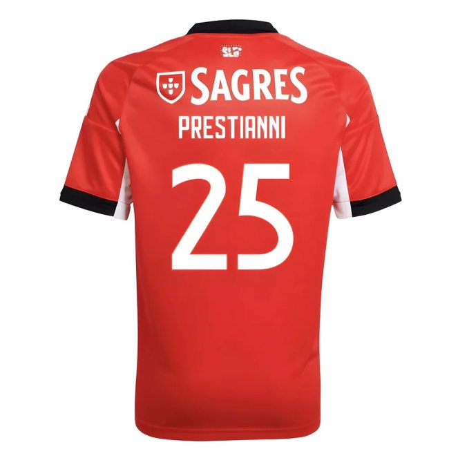 2025-2026 Benfica Home Shirt (Kids) (Prestianni 25) — Shop Online
