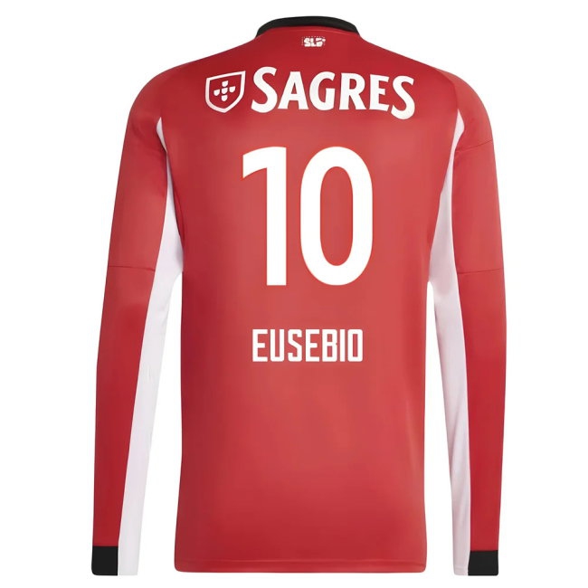 2025-2026 Benfica Long Sleeve Home Shirt (Eusebio 10) — Shop Online