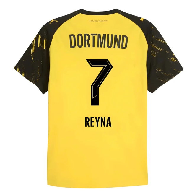 2025-2026 Borussia Dortmund Player Version Home Shirt (Reyna 7) — Buy Online