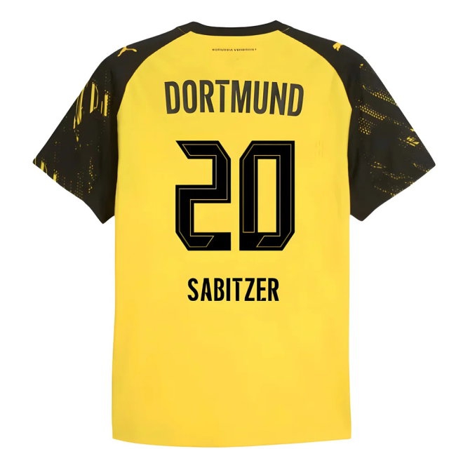 2025-2026 Borussia Dortmund Player Version Home Shirt (Sabitzer 20) — Shop Online