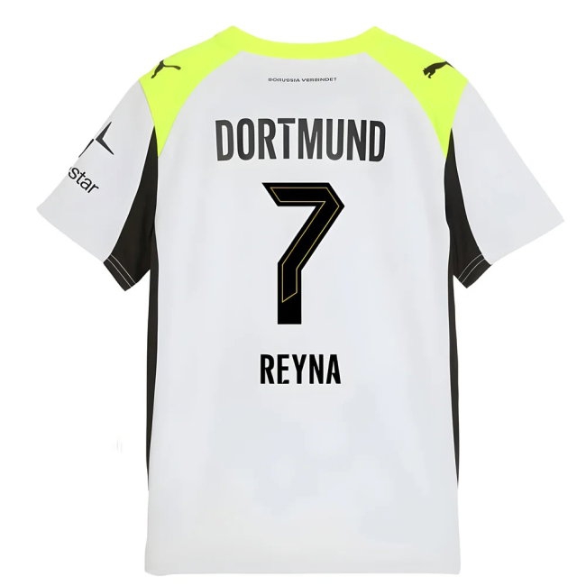 2025-2026 Borussia Dortmund Away Shirt (Kids) (Reyna 7) — Buy Online