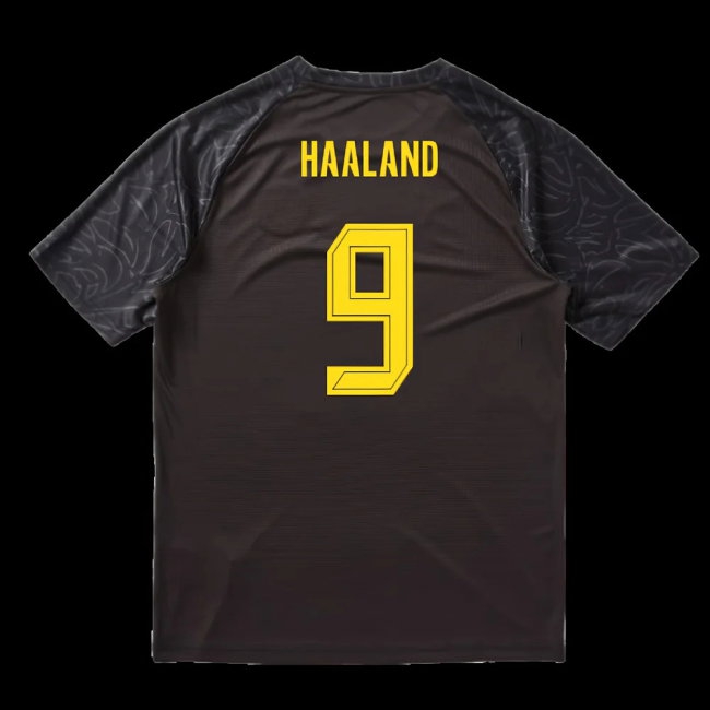 2025-2026 Borussia Dortmund Warm Up Jersey (Black) (Haaland 9) — Shop Online
