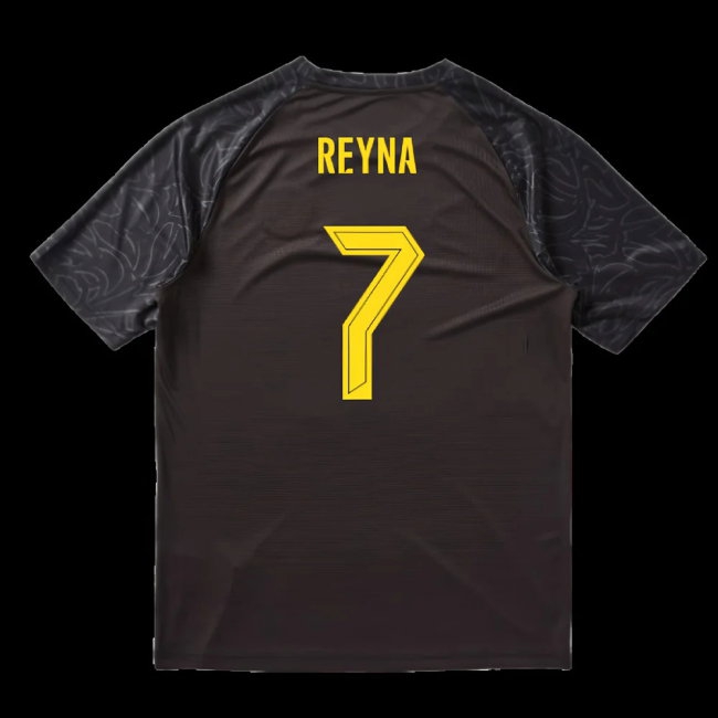 2025-2026 Borussia Dortmund Warm Up Jersey (Black) (Reyna 7) — Buy Now
