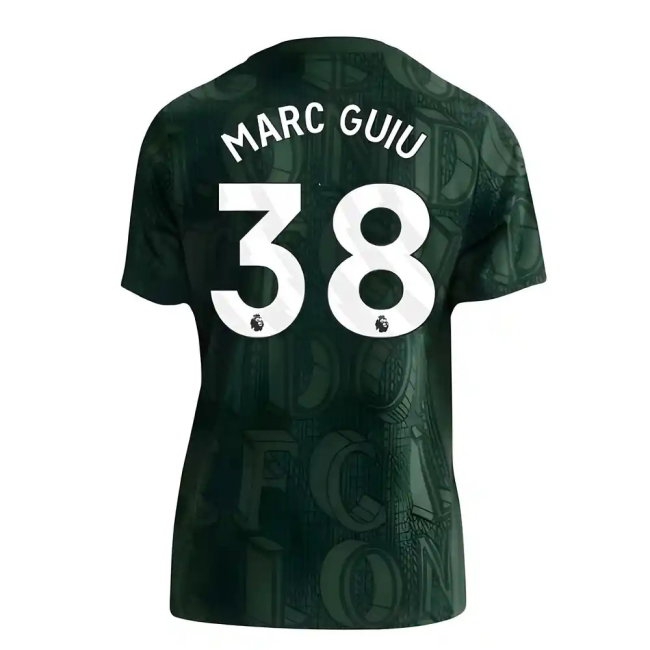 2025-2026 Chelsea Pre Match Shirt (Green) - Kids (Marc Guiu 38) — Shop Online