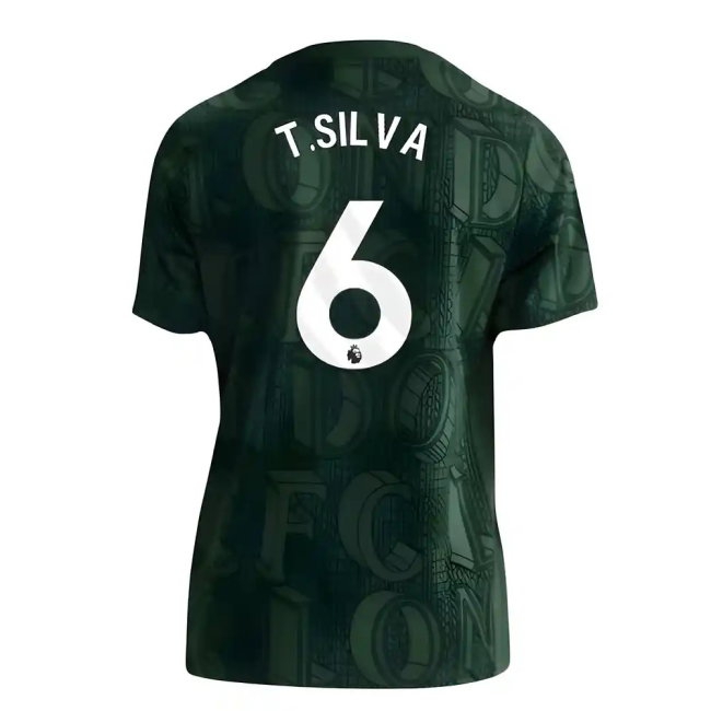 2025-2026 Chelsea Pre Match Shirt (Green) - Kids (T.Silva 6) — Buy Now