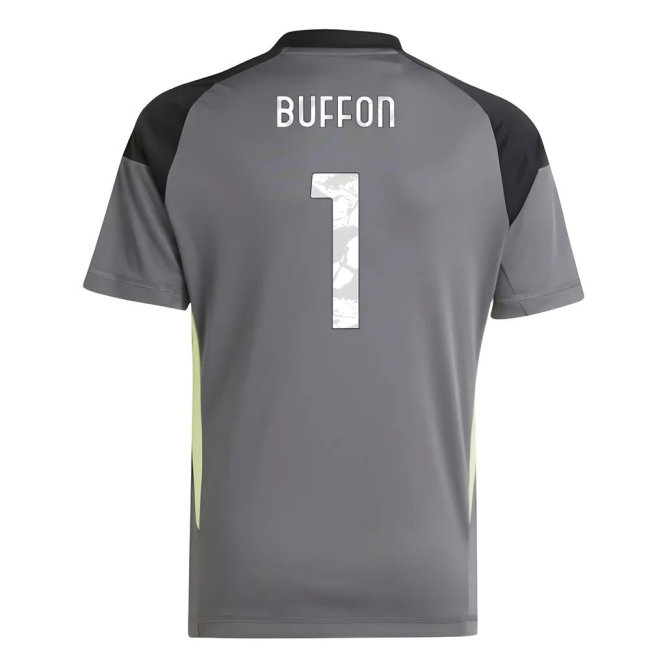 2025-2026 Juventus Home Goalkeeper Shirt (Grey) - Kids (Buffon 1) — Shop Online