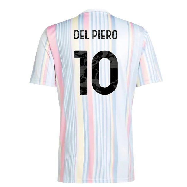 2025-2026 Juventus Pre-Match Shirt (White) (Del Piero 10) — Buy Now