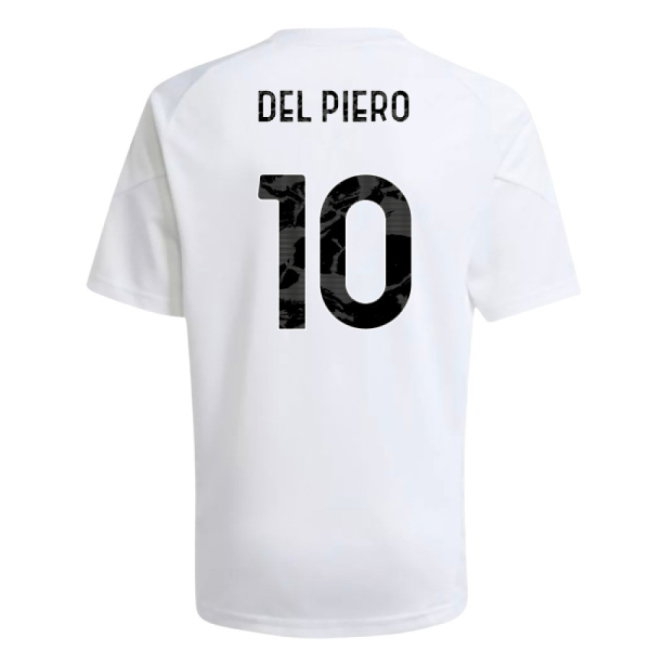 2025-2026 Juventus Training Shirt (White) - Kids (Del Piero 10) — Buy Now