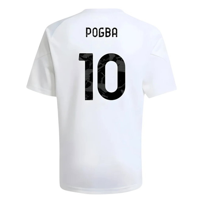 2025-2026 Juventus Training Shirt (White) - Kids (Pogba 10) — Buy Online