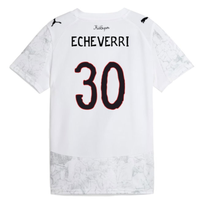 2025-2026 KIDSUPER x Manchester City CWC Away Shirt (White) - Kids (Echeverri 30)
