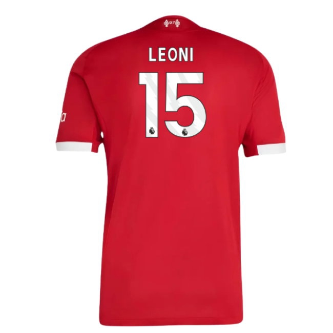 2025-2026 Liverpool Player Version Home Shirt (Leoni 15) — Shop Now