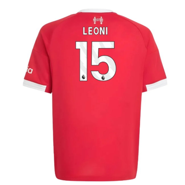 2025-2026 Liverpool Home Shirt (Kids) (Leoni 15) — Shop Online