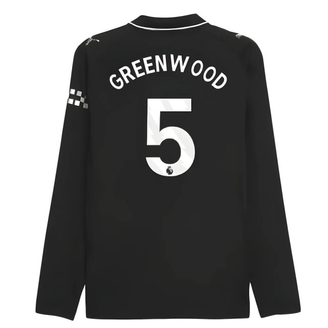 2025-2026 Man City Player Version Long Sleeve Away Shirt (Greenwood 5) — Shop Online