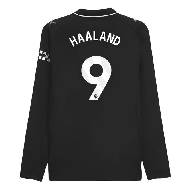 2025-2026 Man City Player Version Long Sleeve Away Shirt (Haaland 9) — Shop Now