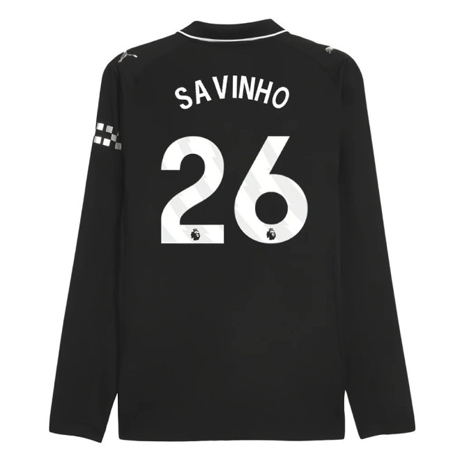 2025-2026 Man City match-style Long Sleeve Away Shirt (Savinho 26)