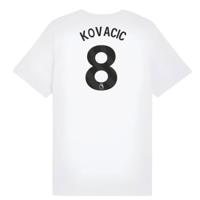 2025-2026 Man City FtblESS Tee (White) - Kids (Kovacic 8)