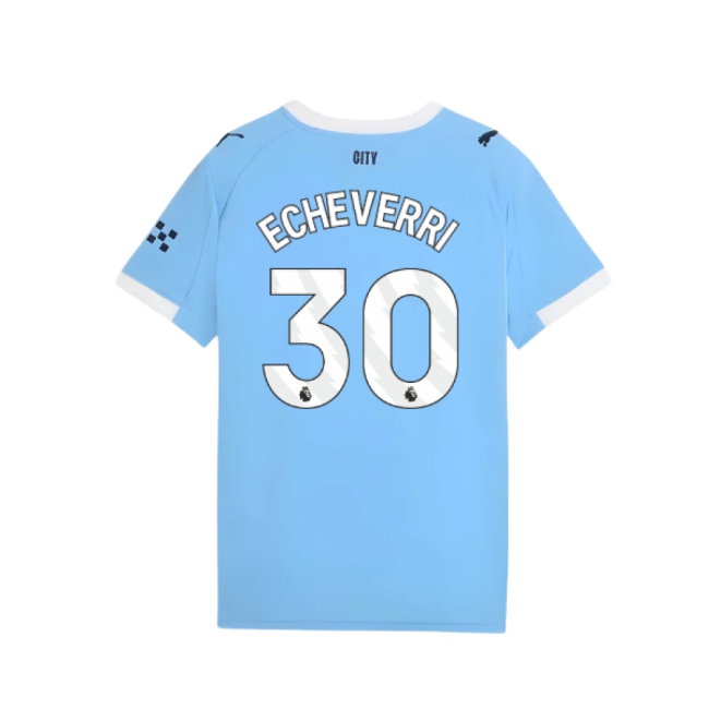 2025-2026 Man City Home Shirt (Kids) (Echeverri 30)