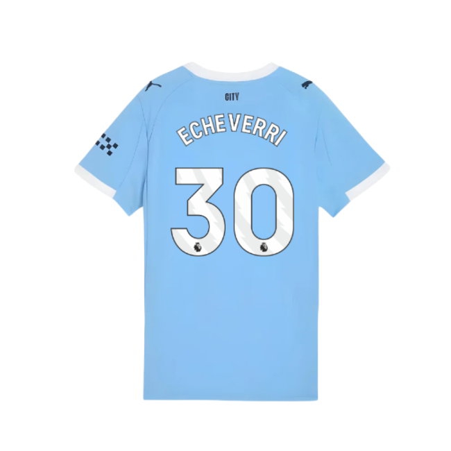 2025-2026 Man City Home Shirt (Womens) (Echeverri 30)