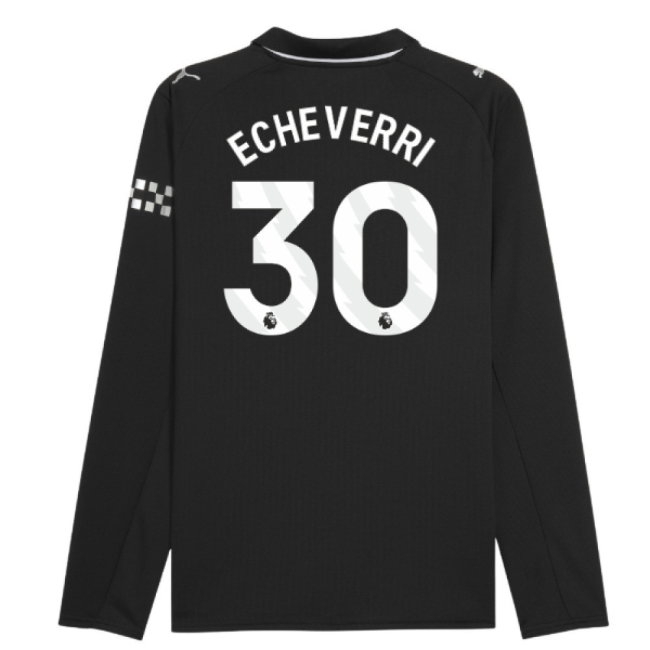 2025-2026 Man City Long Sleeve Away Shirt (Echeverri 30)