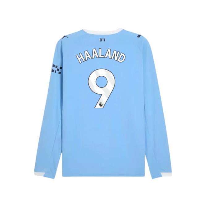 2025-2026 Man City Long Sleeve Home Shirt (Haaland 9) — Buy Online