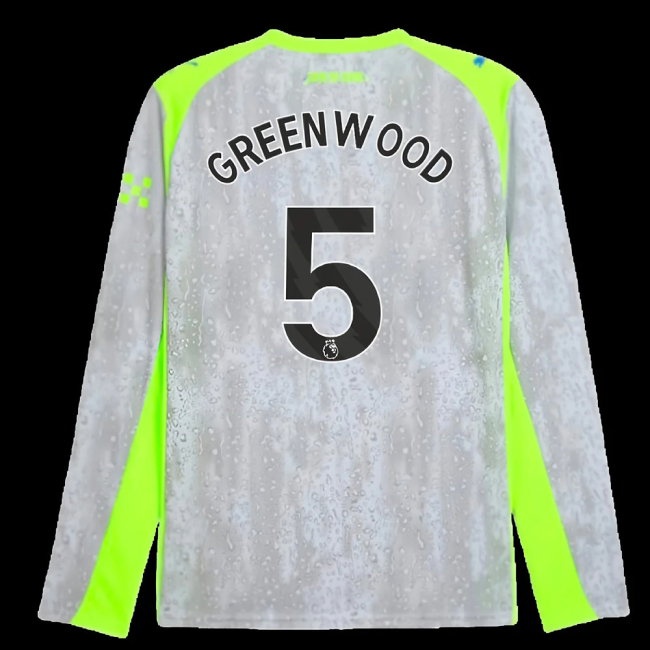 2025-2026 Man City Long Sleeve Third Shirt (Greenwood 5) — Buy Online